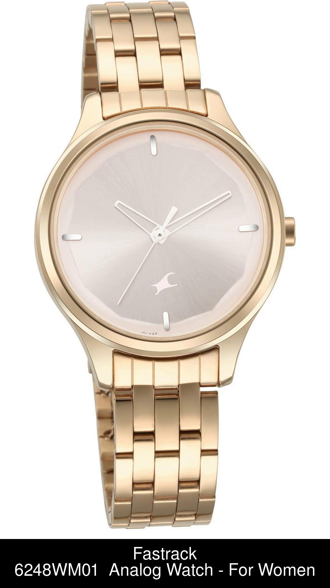 Fastrack golden sale watches for womens