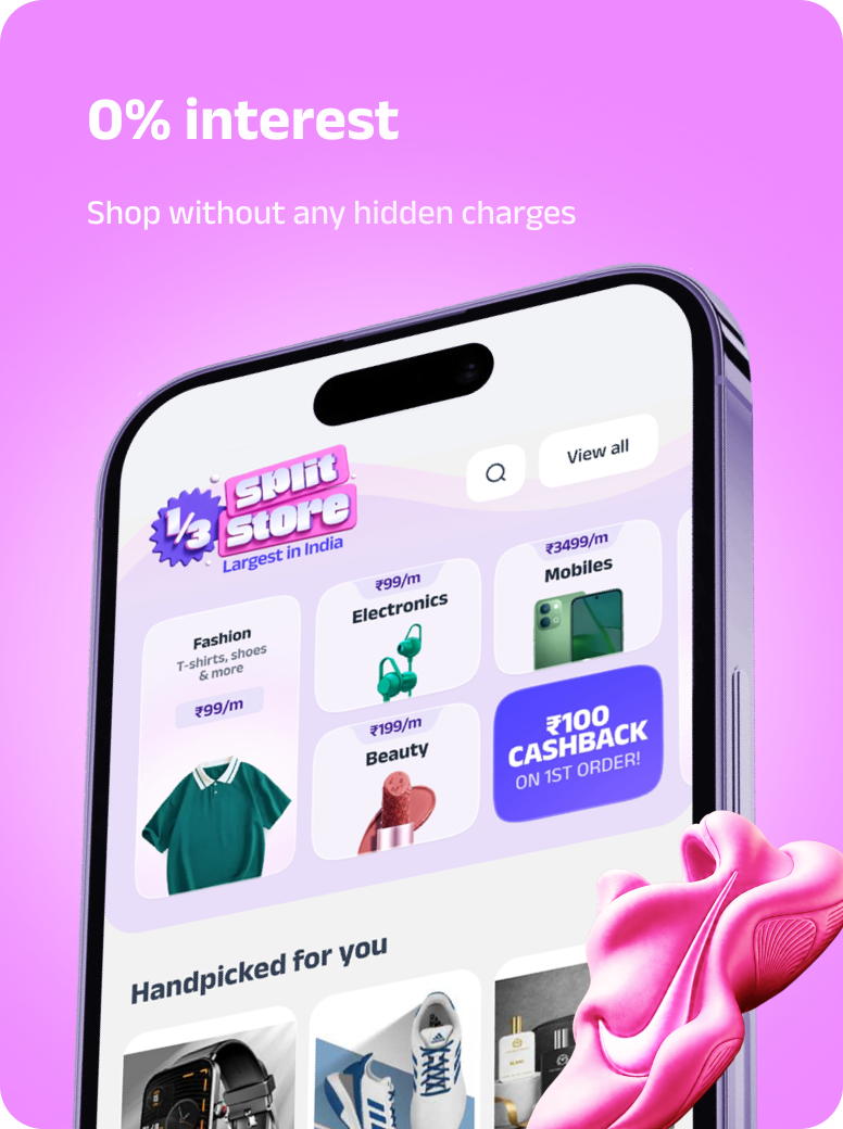 0% interest — Shop without any hidden charges